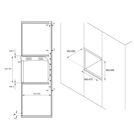 Bertazzoni F60 5 HER E K NE Φούρνος Εco Multi Function 76lt Μαύρο Ματ  