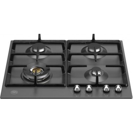 Bertazzoni P60 4L HER NE  Inox Μαύρη Εστία Αερίου 