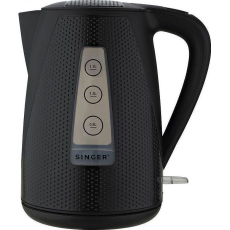 Singer SWK-800DOTS Βραστήρας 1.7lt 2200W Μαύρος  