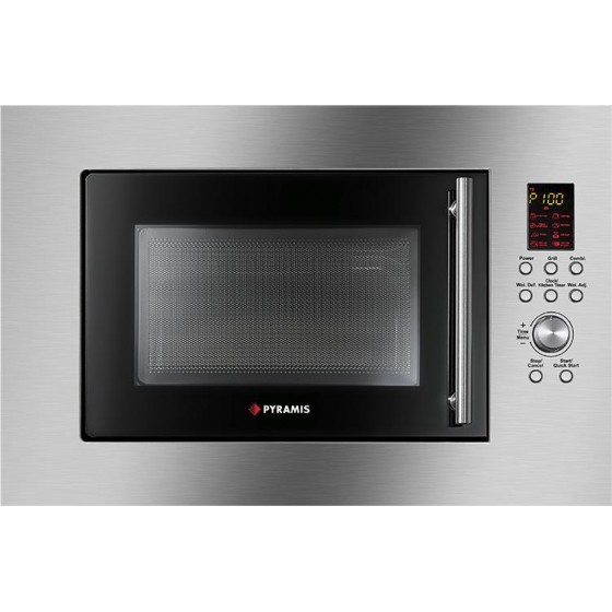 Pyramis 30 Inox Εντοιχιζόμενος Φούρνος Μικροκυμάτων 23 Lt