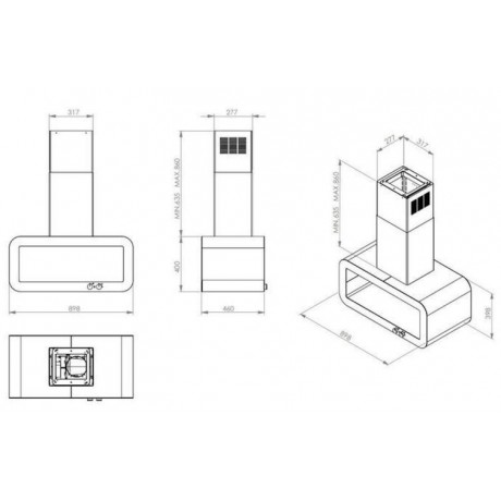 Pyramis Corso Elegant 065021701 Οροφής 90 cm 