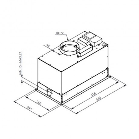 Pyramis Plus Μηχανισμός Απορρόφησης 55cm Inox (065036701)