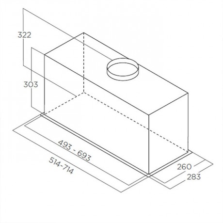 Elica Lane BL MAT/A/72 Μηχανισμός Απορρόφησης 72cm Μαύρος  PRF0165834