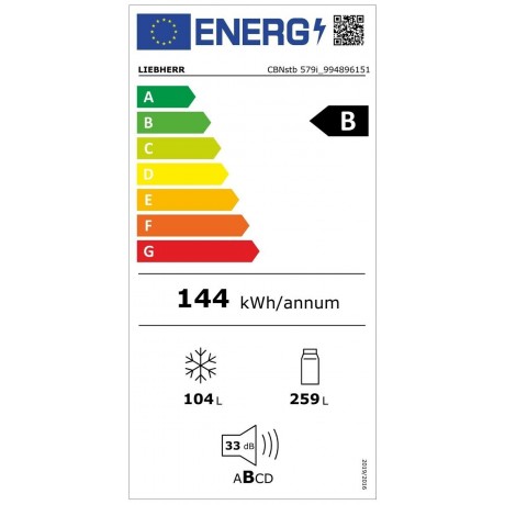 Liebherr CBNstb 579i Peak BioFresh Ψυγειοκαταψύκτης NoFrost Υ201.5xΠ59.7xΒ67.5εκ. Inox