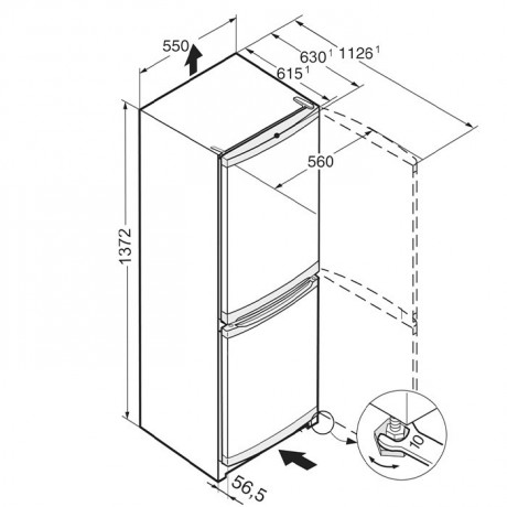 Liebherr CUele 2331 Ψυγειοκαταψύκτης SmartFrost 211lt Υ137.2xΠ55xΒ63εκ. Inox