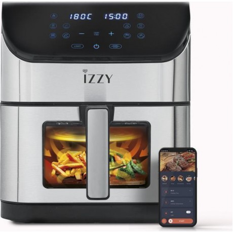Izzy IZ-8229 Φριτέζα Αέρος με Wi-Fi 8lt Ασημί    