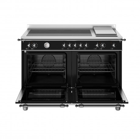 Bertazzoni HER12 5I 2E NE T Κουζίνα με 5 Επαγωγικές Εστίες + Teppanyaki & 2 Φούρνους Π120εκ. Μαύρο Ματ