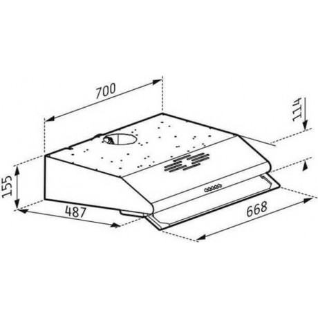 Pyramis Essential Απλός με 2 Μοτέρ Ελεύθερος Απορροφητήρας 70cm Καφέ 065029702