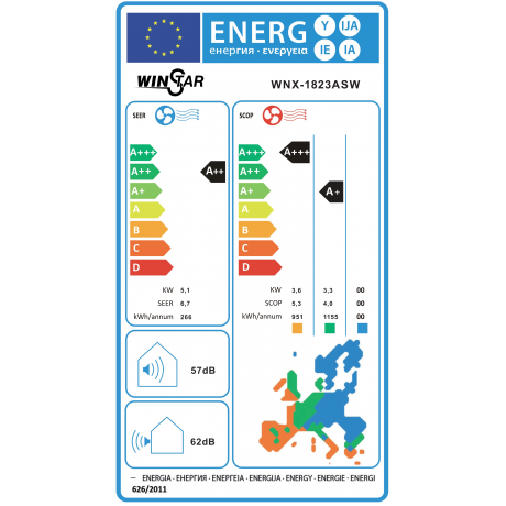 Winstar WNX-1823ASW I/O Κλιματιστικό Inverter 18000 BTU A++/A+