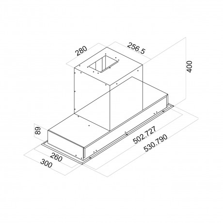 Davoline Inside 60 IX/WH Μηχανισμός Απορρόφησης 60cm Λευκό γυαλί & inox