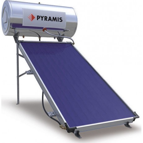 Pyramis Premium Ηλιακός Θερμοσίφωνας 160lt/2.3m² Glass Διπλής Ενέργειας με Επιλεκτικό Συλλέκτη  026000305