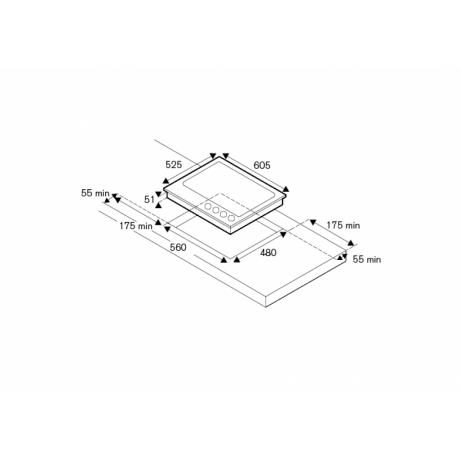 Bertazzoni P60 4L PRO GNE T Εστία Αερίου με Μπρούτζινους Διασπορείς