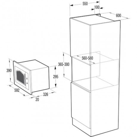 Gorenje BM235CLI Φούρνος Μικροκυμάτων με Grill 23lt Μπεζ 