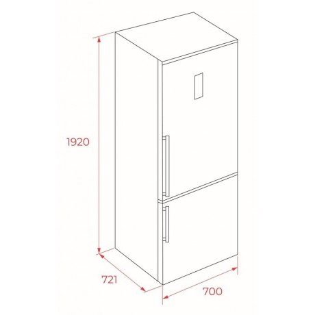 Teka RBF 78725 GWH Ψυγειοκαταψύκτης NoFrost Υ192xΠ70xΒ72.1εκ. Λευκός