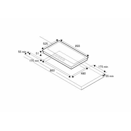 Bertazzoni P90 5C PRO G NE Εστία Υγραερίου + ΔΩΡΟ ρυθμιστής αξίας 22€