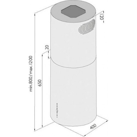 Davoline Rovigo Plus Απορροφητήρας Νησίδα 40cm Inox