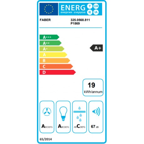 Faber TSPG X/BK A90 2LS Απορροφητήρας Τζάκι 90cm 530 m³/h