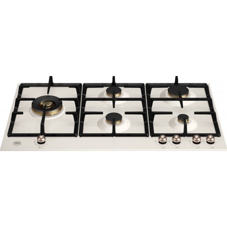 Bertazzoni P90 5L HER AC Εστία Υγραερίου Αυτόνομη 89x52.2εκ.  Μπεζ Επισμαλτωμένη
