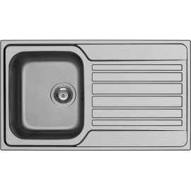 Pyramis Fedra 1B 1D Ένθετος Νεροχύτης 86x50cm Inox Σατινέ