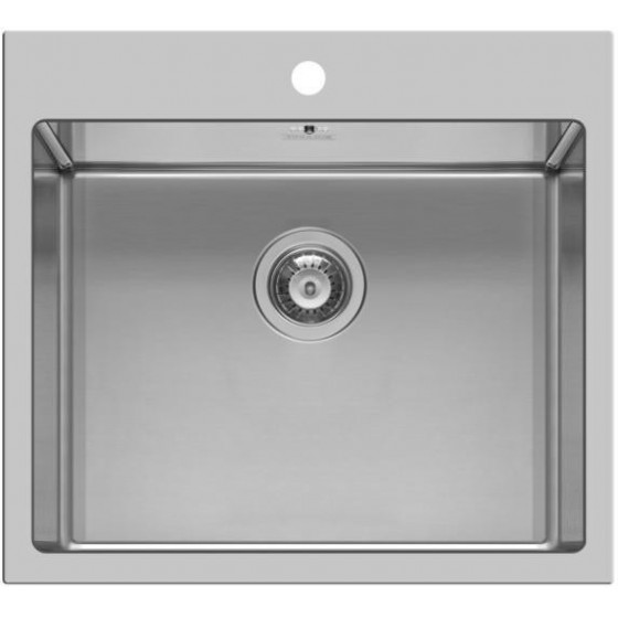 Pyramis Istros 1B Ισόπεδος Νεροχύτης 55x51cm Inox Brushed 101041701