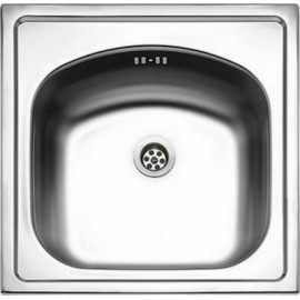 Maidtec Inset 1B Ένθετος Νεροχύτης 44x44cm Inox Σατινέ (101042401)