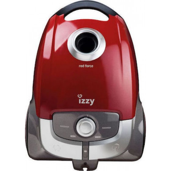 Izzy AC1108 Ηλεκτρική Σκούπα 700W με Σακούλα 4lt Red