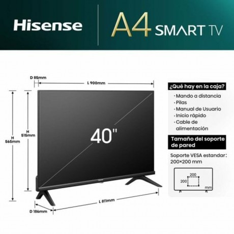 HISENSE 40A4N ΤΗΛΕΟΡΑΣΗ SMART FULL HD 40 ΙΝΤΣΩΝ