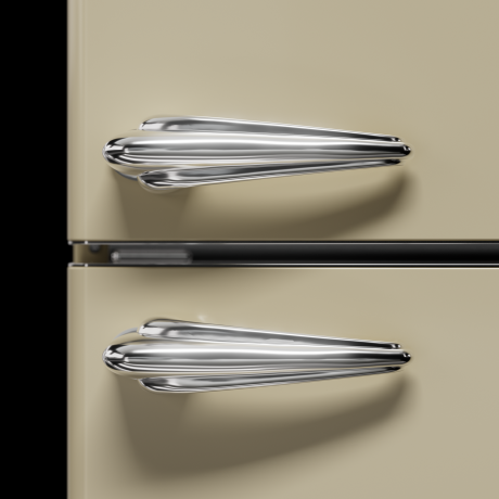 MONDIN MFC6SC RETRO CLASSIC CREMA ΨΥΓΕΙΟΚΑΤΑΨΥΚΤΗΣ No Frost 190x61εκ. ΧΕΡΟΥΛΙ ΔΕΞΙΑ