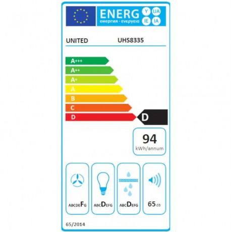 United UHS-8335 Ελεύθερος Απορροφητήρας 60cm Inox