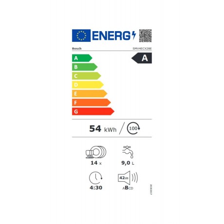 BOSCH SMV4ECX28E Εντοιχιζόμενο Πλυντ'ηριο Πιάτων 60cm
