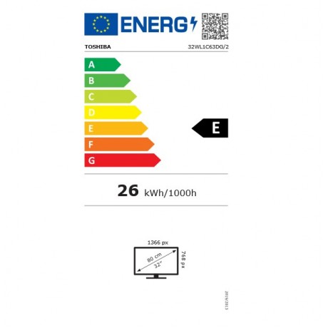 TOSHIBA 32WL1C63DG/2 HD Ready LED 32" Τηλεόραση TOSHIBA 32WL1C63DG/2 HD Ready LED 32" Τηλεόραση