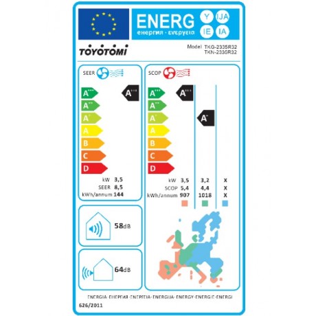 TOYOTOMI TKN/TKG 2335R32 Kuro II DC Inverter Κλιματιστικό 12.000 BTU TOYOTOMI TKN/TKG 2335R32 Kuro II DC Inverter Κλιματιστικό 12.000 BTU