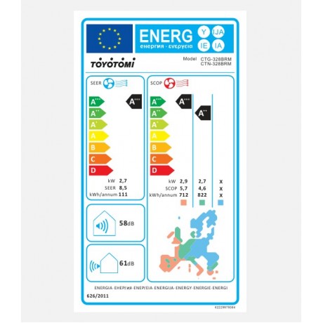 TOYOTOMI CTN/CTG-328BRM ERAI MIDNIGHT BLUE Inverter Κλιματιστικό 9.000 BTU TOYOTOMI CTN/CTG-328BRM ERAI MIDNIGHT BLUE Inverter Κλιματιστικό 9.000 BTU