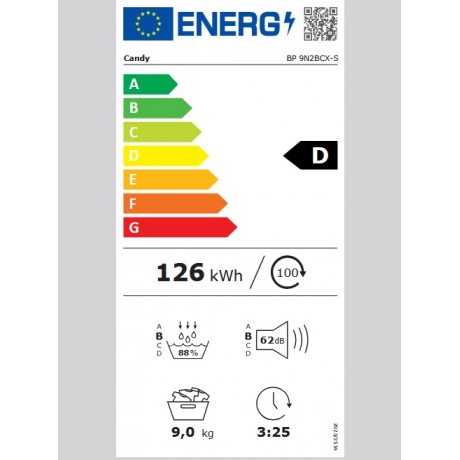 CANDY BP 9N2BCX-S Στεγνωτήριο 9kg με Αντλία Θερμότητας CANDY BP 9N2BCX-S Στεγνωτήριο 9kg με Αντλία Θερμότητας