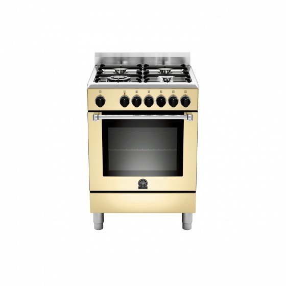 La Germania AMN6640ECRT Κουζίνα Ηλεκτρική με Εστίες Φυσικού Αερίου Κρεμ 60εκ.