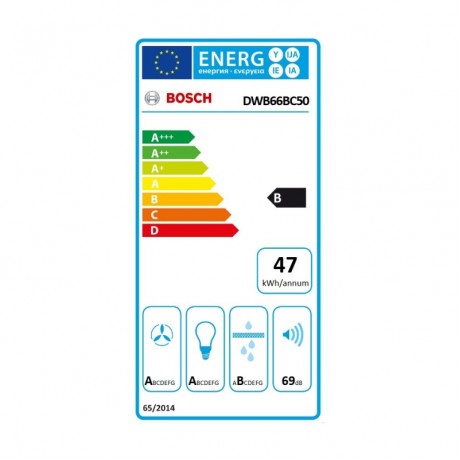 BOSCH DWB66BC50 Απορροφητήρας Καμινάδα-Τζάκι 60cm Inox