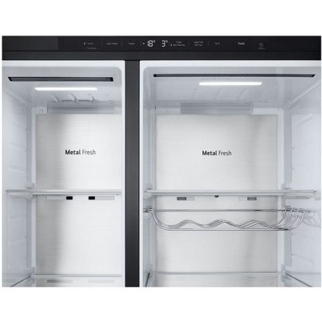 LG GSLE91EVAC Ψυγείο Ντουλάπα 461lt Full No Frost Μαύρο