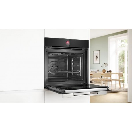 BOSCH HBG7721B1 60 x 60 cm Μαύρο Άνω Πάγκου 71lt με Πυρόλυση 59.4cm Εντοιχιζόμενος φούρνος