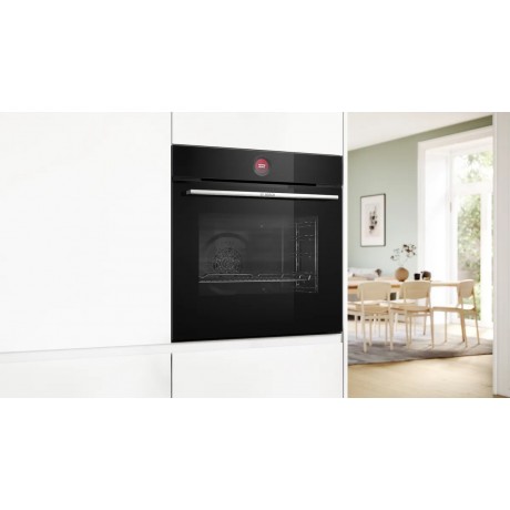 BOSCH HBG7721B1 60 x 60 cm Μαύρο Άνω Πάγκου 71lt με Πυρόλυση 59.4cm Εντοιχιζόμενος φούρνος