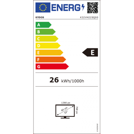 KYDOS K32VH22SQ00 QLED HD 32" Τηλεόραση KYDOS K32VH22SQ00 QLED HD 32" Τηλεόραση