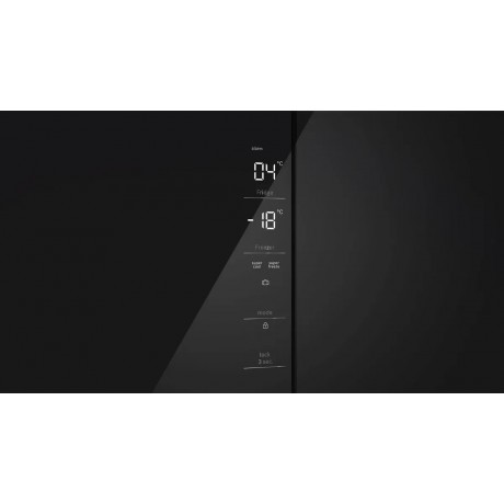 BOSCH KMC85LBEA Γυάλινη Ντουλάπα multi door 189.5 x 85.5 cm Μαύρο