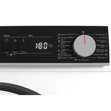 SHARP ES-NFA912BW1NA-GR Πλυντήριο Ρούχων 8kg 1200 στροφών