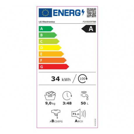 LG F2X50S9TBB Πλυντήριο Ρούχων 9 kg Ανθρακί