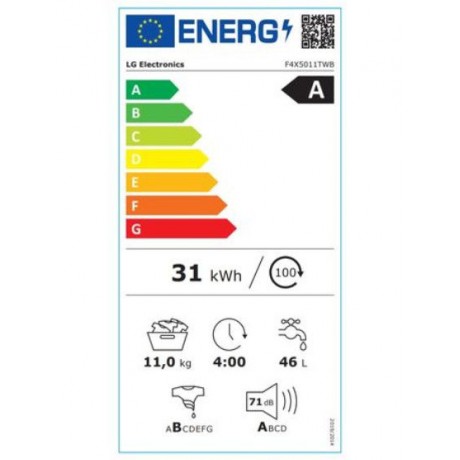 LG F4X5011TWB Πλυντήριο Ρούχων 11kg 1400 Στροφών LG F4X5011TWB Πλυντήριο Ρούχων 11kg 1400 Στροφών