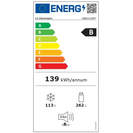 LG GBBS322BPY Ψυγειοκαταψύκτης 375lt Full No Frost 203cm Inox LG GBBS322BPY Ψυγειοκαταψύκτης 375lt Full No Frost 203cm Inox