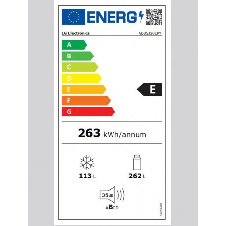 LG GBBSJ20EPY Ψυγειοκαταψύκτης Full No Frost 203cm Ασημί LG GBBSJ20EPY Ψυγειοκαταψύκτης Full No Frost 203cm Ασημί