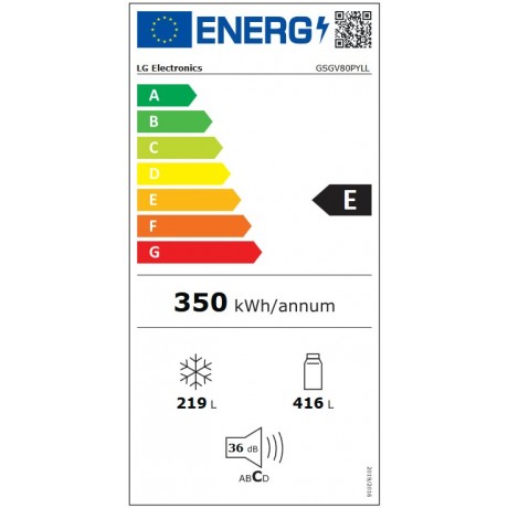 LG GSGV80PYLL Ντουλάπα Full No Frost Ασημί
