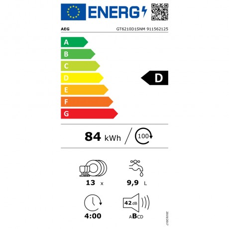 AEG GT6210D1SNM Εντοιχιζόμενο Πλυντήριο Πιάτων 60cm AEG GT6210D1SNM Εντοιχιζόμενο Πλυντήριο Πιάτων 60cm