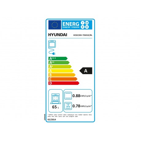 HYUNDAI HCGC26V-72631E/BL Κουζίνα Ηλεκτρική 65lt με Εστίες Αερίου & Ρεύματος 60cm HYUNDAI HCGC26V-72631E/BL Κουζίνα Ηλεκτρική 65lt με Εστίες Αερίου & Ρεύματος 60cm