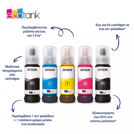 EPSON EcoTank L3356 Πολυμηχάνημα A4 με δοχεία μελανιού AirPrint και Wi-Fi